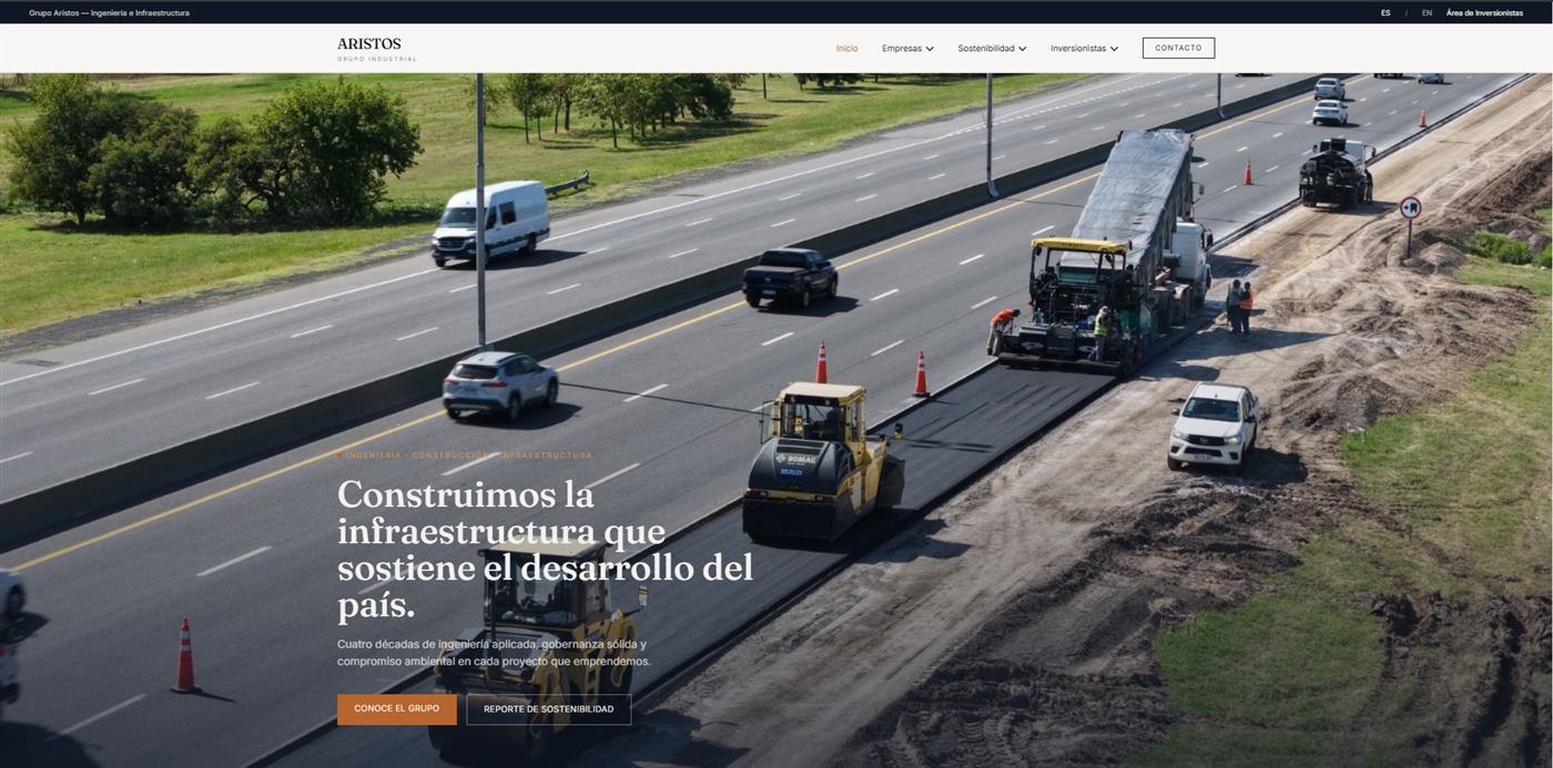 Sitio web Consorcio Aristos — versión nueva