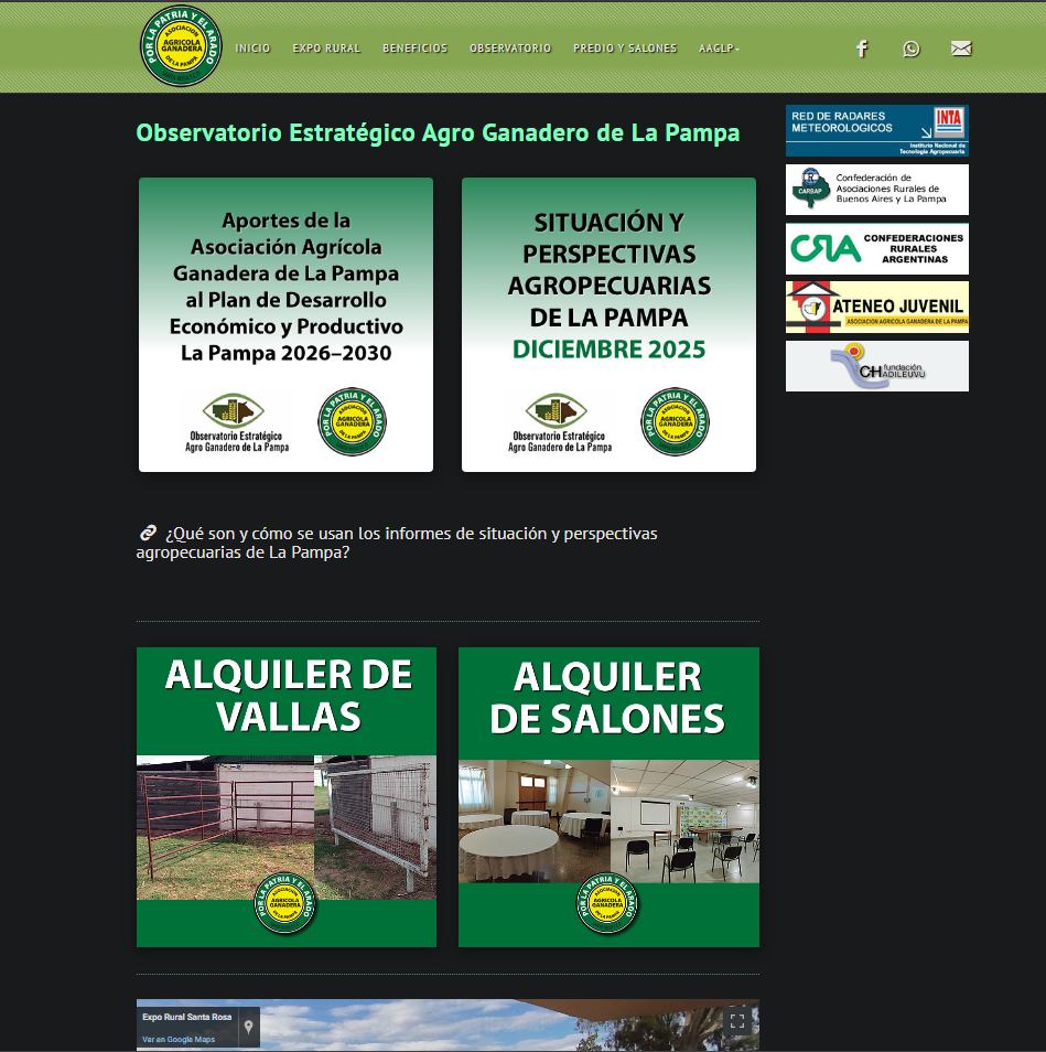 Sitio web AAGLP — versión anterior